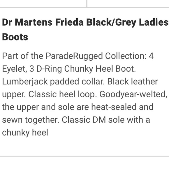 *SOLD* Doc Martens Freida Heeled Nubuck Leather Boot w/ Plaid Trim Ladies 9 - Picture 12 of 12